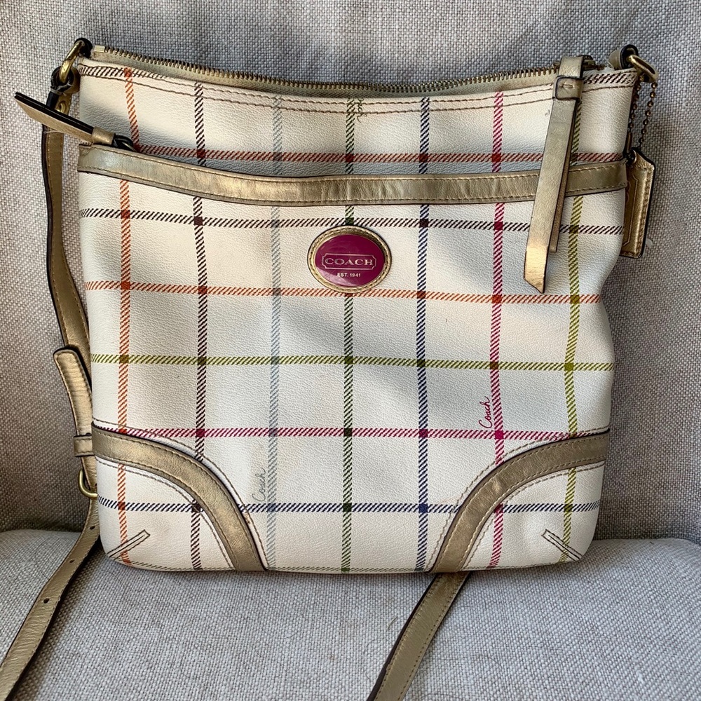 AUTHENTIC Coach Tattersall Crossbody Bag - Picture 1 of 14